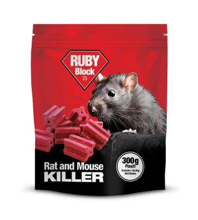 Poison Mouse & Rat Ruby Blocks 300g