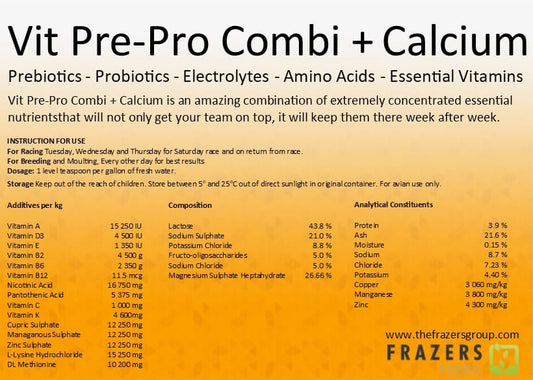 Frazers Vit Pre-Pro Combi + Calcium