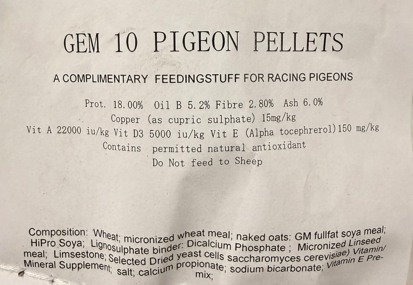 G10 Pellets (20kg)