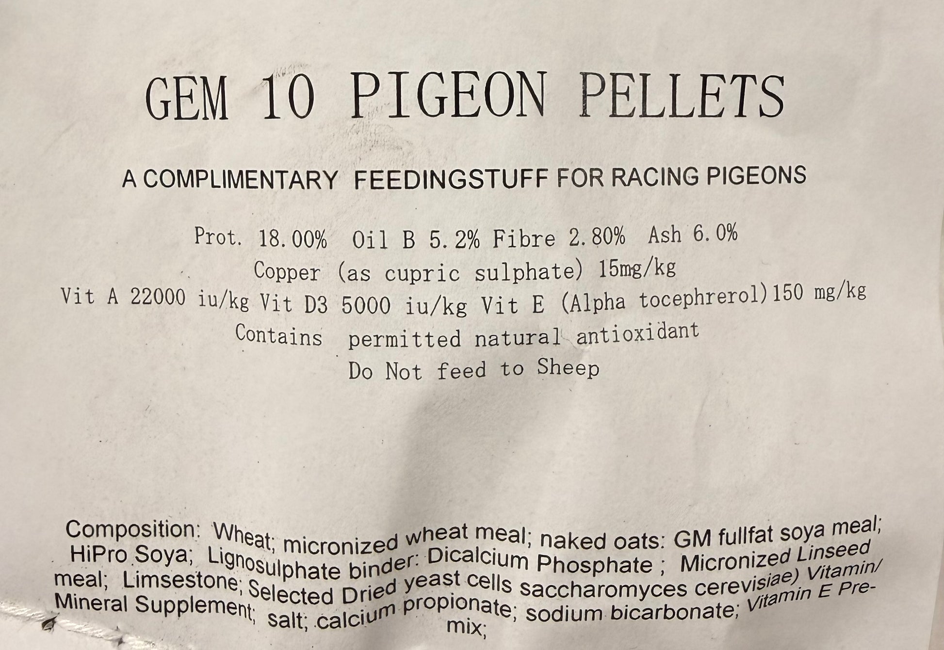 G10 Pellets (20kg)